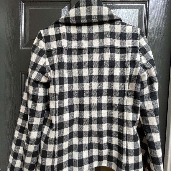 Club Monaco Wool and Cashmere Gingham Peacoat Jacket XS - Picture 2 of 4